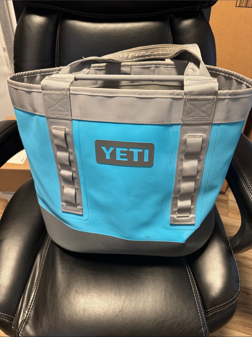 Yeti Camino 35 Sky Blue and Gray Soft Cooler Tote